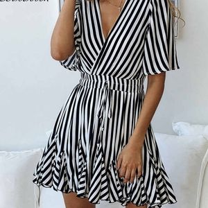 Black and White striped dress